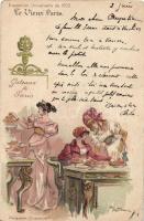 7 db régi képeslap: 6 litho az 1900-as évekbeli Párizsi Kiállításról, és egy Lausanne lap / 7 postca...