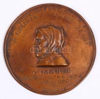 Osváth Mária (1921-1998): Cimabue. Bronz plakett, d:10 cm
