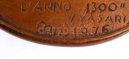 Osváth Mária (1921-1998): Cimabue. Bronz plakett, d:10 cm