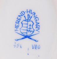 Viktória-mintás kézzel festett jelzett Herendi porcelán fogpiszkálótartó, hibátlan / Hand painted He...