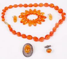 Bizsu tétel, karkötő szakadt, összesen:5 db