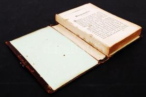 Német nyelvű imádságos könyv. Illusztrált, előlapja hiányzik, könyvtest kiszakadt. Fém kapcsos bőr k...