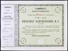 Budapest 1946. "Hungaria Nagyszálloda R.T." részvényelismervénye 160P-ről T:I