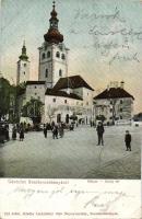 Besztercebánya Mátyás király tér, Lechnitzky Ottó kiadása / square (EK)