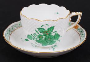 Herendi Apponyi mintás mokkás csésze, kézzel festett, jelzett, hibátlan