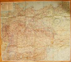 1939 Straßenzustandskarte von Deutschland (Németország úthálózat-állapot térképe), 104x88 cm
