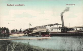 Leányfalu hajóállomás gőzhajóval