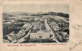 Máramarossziget anno 1870; Kaufman Ábrahám kiadása (fa)