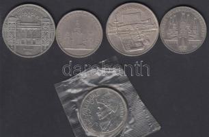 Szovjetunió 1978-1991. 1R (3xklf) + 5R (2xklf) T:mixed
Soviet Union 1978-1991. 1 Ruble (3xdiff) + 5 ...