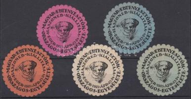 1921 Magyar Ebtenyésztő 5 db levélzáró