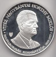 Bozó Gyula (1913-2004) 1993. "Vitéz Nagybányai Horthy Miklós újratemetése Kenderesen" Ag emlékérem (38.48g/0.925/42.2mm) T:PP