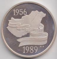 Kósa István (1953-) 1989. "Kádár János" Ag emlékérem (31.18g/0.925/38.6mm) T:PP