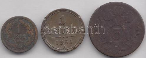 13db vegyes krajcár az 1800-as évekből T:vegyes