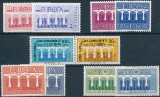 Europe CEPT 24 diff. countries 48 diff. stamps, Europa CEPT 24 klf ország 48 klf bélyeg