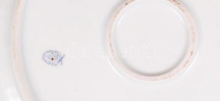 Herendi Viktória mintás kínáló tál, kézzel festett, jelzett, hibátlan, d:30 cm