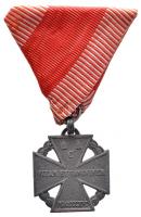 1916. "Károly-Csapatkereszt" cink kitüntetés mellszalaggal T:2 Hungary 1916. "Karl Troop Cross" zinc decoration with ribbon C:XF