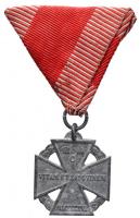1916. "Károly-Csapatkereszt" cink kitüntetés mellszalaggal T:3 Hungary 1916. "Karl Troop Cross" zinc decoration with ribbon C:F