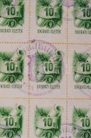 1945 Győr,Illetősi bizonyítványra vonatkozó kérelem rengeteg illetékbélyeggel