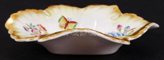 Herendi Viktória-mintás tálka, kézzel festett jelzett, hibátlan, 15×8 cm/ Little hand painted Herend...