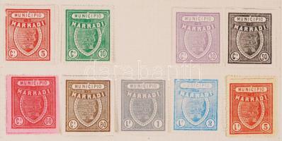 Olaszország Marradi 9 db helyhatósági okmánybélyeg
