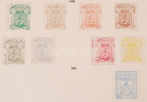 Olaszország Ponsacco 9 db helyhatósági okmánybélyeg
