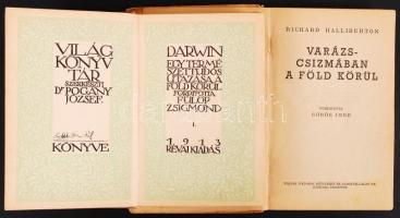 2 db könyv-Darwin: Egy természettudós utazása a Föld körül. Fordította Fülöp Zsigmond. Bp., 1913, Ré...