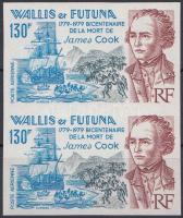 James Cook imperforated stamp-pair, James Cook vágott bélyegpár