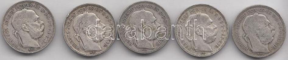 1893-1899. 1K Ag (5x) T:3