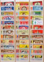 Főleg külföldi gyufacimke gyűjtemény, 3.600 db különféle rengeteg sorral, 2 berakóban / 3.600 differ...