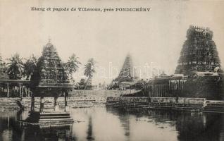 Villenour, Pondichéry, pond and pagoda