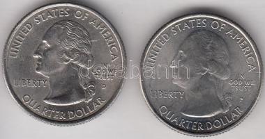 Amerikai Egyesült Államok 2008-2013. 1/4$ 6xklf emlékkiadás T:2 USA 2008-2013. 1/4 Dollar 6xdiff commemorative coins C:XF