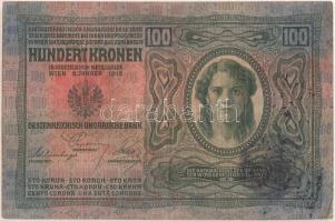 1912. 100K román felülbélyegzéssel T:III