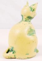 Iparművész mázas cica, hibátlan, jelzés nélkül, m:21 cm