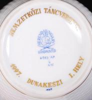 Herendi Apponyi mintás váza, jelzett, kézzel festett, hibátlan, m:25 cm / Handpainted numbered Heren...