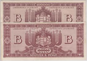 1946. 100.000BP (2x) T:I-,II (hajtatlanok)