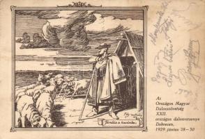 'Terelés a karámba' az Országos Magyar Dalosszövetség XXII. Országos Dalosversenye, Debrecen 1929, s: Fáy-Szathmáry / Hungarian folklore, National Singing Competition in Debrecen, 1929