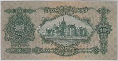 1929. 10P "Deák" "B 000 - 000000" sorozat és sorszámmal illetve vízszintes "...