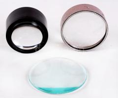 3 db optikai lencse, d: 6-8-10 cm