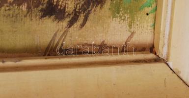 Olvashatatlan jelzéssel: A szerelmes pár és a kutya. Akvarell, papír, keretben, 98×43 cm