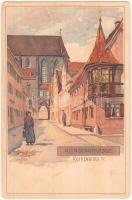 Rothenburg ob der Tauber, Klingerstrasse, Veltens Künstlerpostkarte No. 121 litho s: K. Mutter (EK)