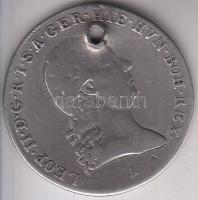 Osztrák Németalföld 1792A 1/4 Koronatallér Ag "II. Lipót" T:3 Ly. Austrian Netherlands 1792A 1/4 Kronenthaler Ag "Leopold II" C:F holed