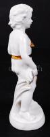 Porcelán fiú kalásszal, hibátlan, sorszámozott, m: 16 cm
