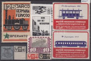 10 db vasúttal kapcsolatos levélzáró