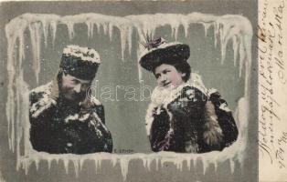 4 db régi művészlap / 4 art postcards, pinx. Otto Herschel, E. Ernst