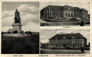 Komárom városháza, polgári fiú- és leányiskola / town hall, girl and boy school (wet damage)
