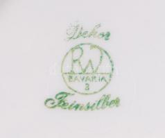 Bavaria Rudolf Wächter teás készlet, ezüst mázas, jelzett, hibátlan