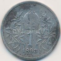 Ausztria 1893. 1K Ag T:3 Austria 1893. 1 Corona Ag C:F
