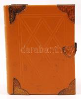 Schäffer Gyula: A Corvináról. Minikönyv. Bélyegekkel illusztrált, kiadói műbőr kötésben, apró fém veretekkel, kapoccsal, jó állapotban.