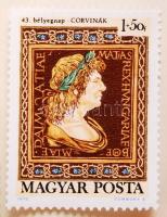 Schäffer Gyula: A Corvináról. Minikönyv. Bélyegekkel illusztrált, kiadói műbőr kötésben, apró fém ve...