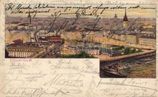 1899 Stockholm litho s: Basch Árpád (Rb)